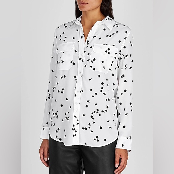 Equipment signature silk blouse with stars size small - Picture 2 of 14